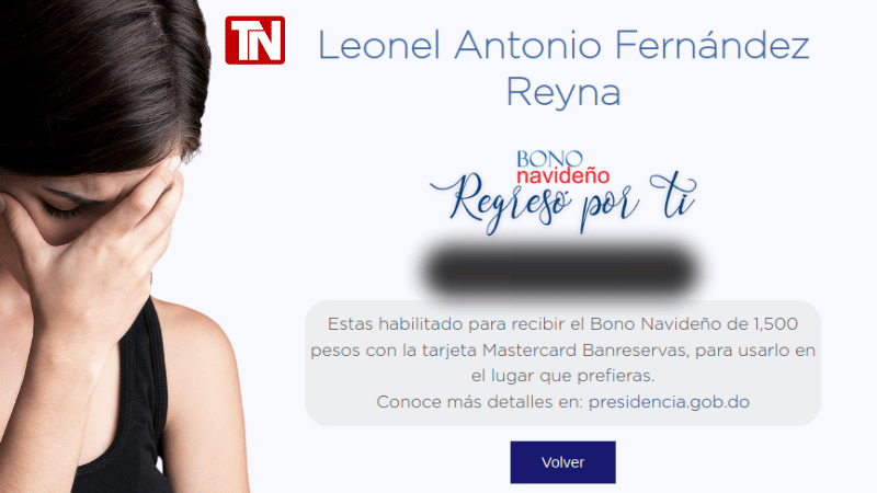 Falla técnica en la plataforma de consulta del Bono Navideño