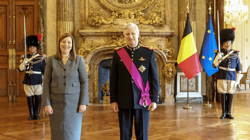 Embajadora Joan Margarita Cedano Presenta Cartas Credenciales al Rey Felipe de Bélgica y Reafirma Compromiso Bilateral