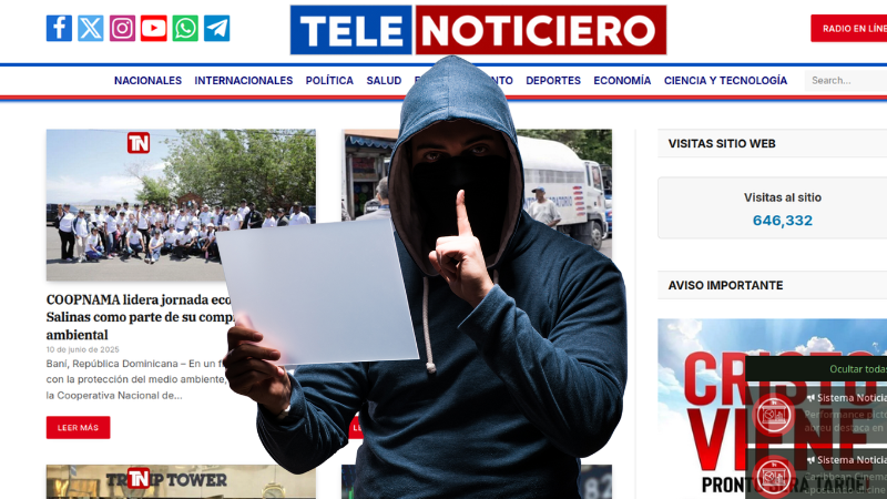 🔒 Intento de Hackeo y Suplantación de Identidad Contra TeleNoticiero