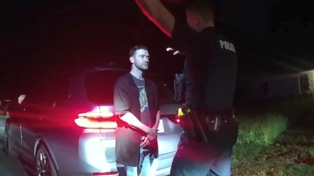 Se filtra video del arresto de Justin Timberlake por conducir ebrio en Nueva York