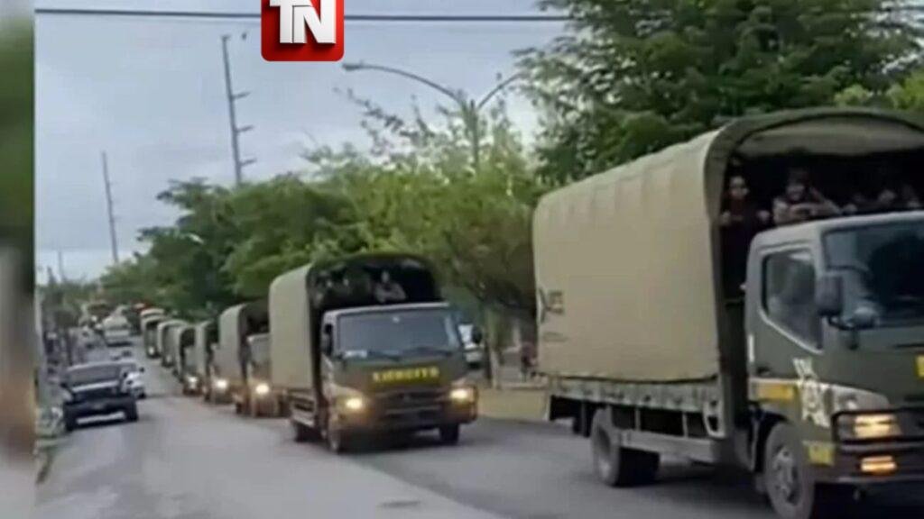 Amplio despliegue militar en San Francisco de Macorís ante llamado a huelga este lunes