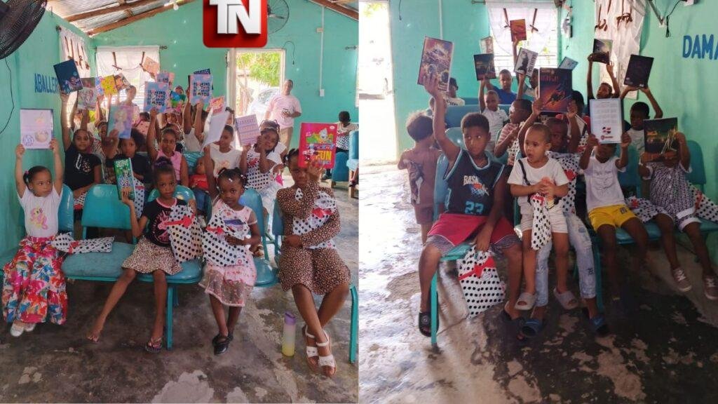 Iglesia Evangélica Misión Pentecostal Alumbra a Tu Alrededor entrega útiles escolares a niños de Nuevo Amanecer