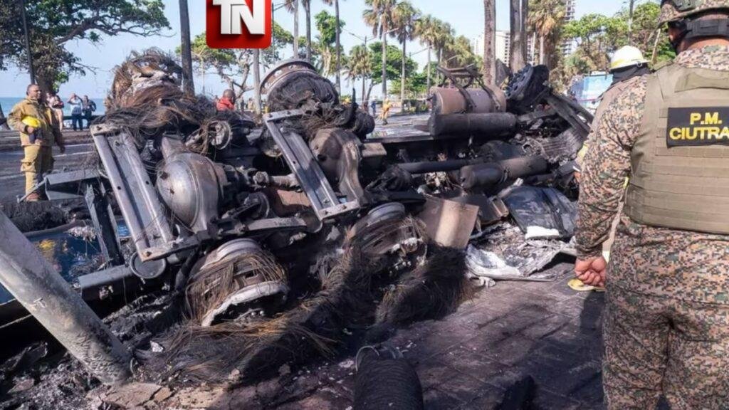 Identifican a las dos víctimas mortales del choque de un tanquero en la avenida George Washington